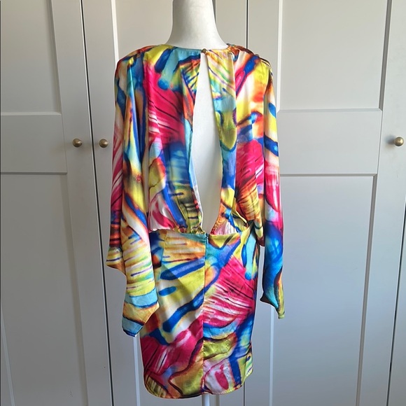 Cosel Marble Colorful Draped Dress | 42 /US - Picture 2 of 5